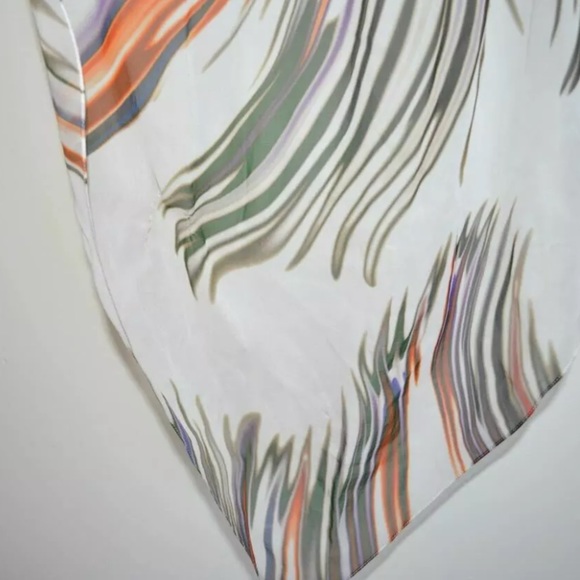 🤍💚💜 GIVENCHY Wave Asymmetric Drape Silk Dress - Picture 13 of 16